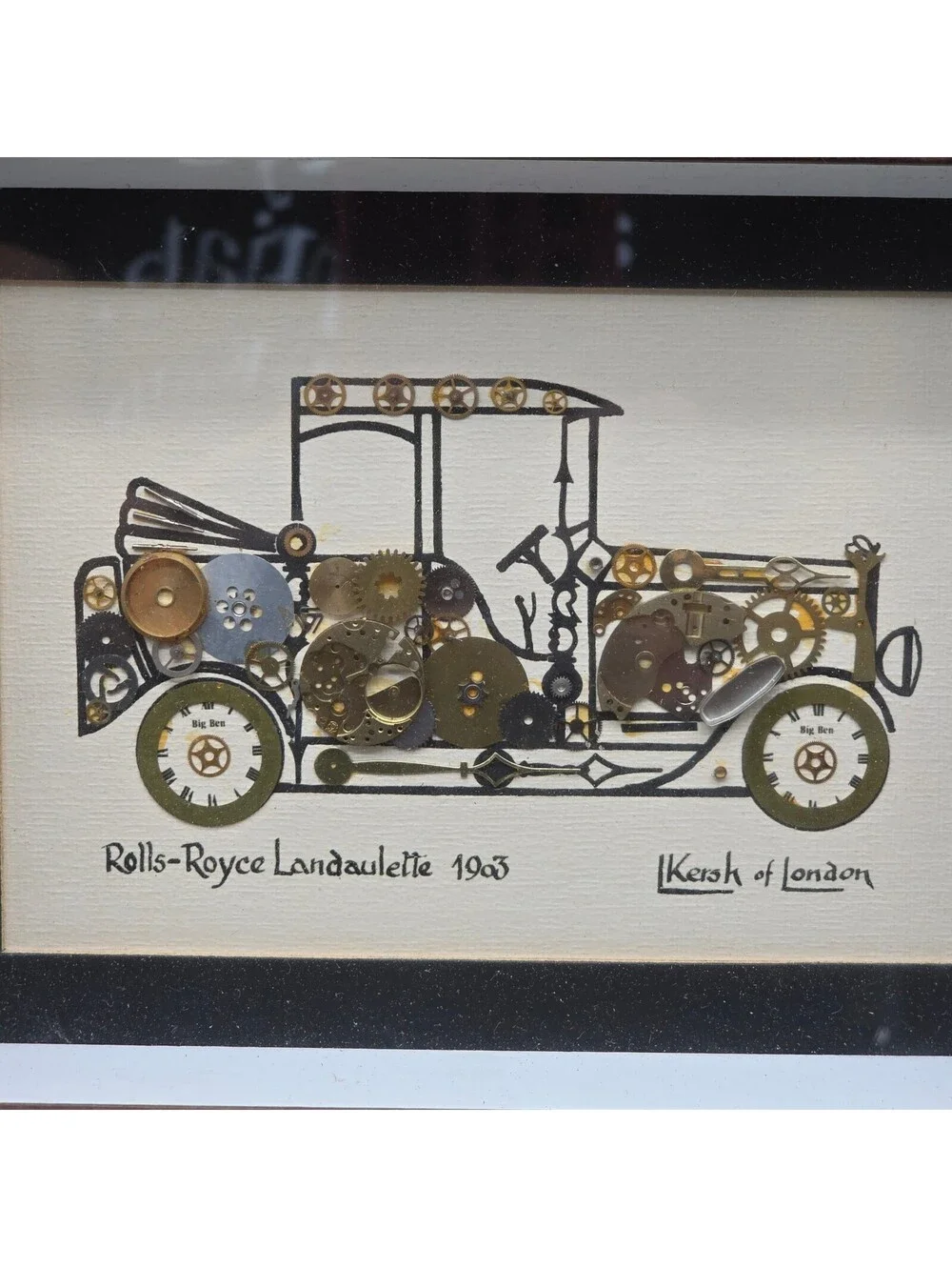 Vintage 1970 L Kersh of London Horological Collage Rolls-Royce Landaulette 1903